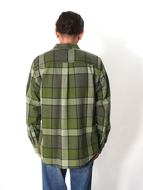 NORTH FACE  USA | ネルチェックシャツ - Olive Green