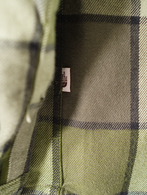 NORTH FACE  USA | ネルチェックシャツ - Olive Green