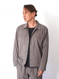 SALUTE HELM  |  ビンテージ フェイクレザー ショート シャツジャケット (36501) - Khaki