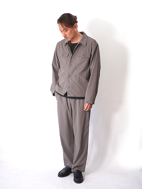 SALUTE HELM  |  ビンテージ フェイクレザー ショート シャツジャケット (36501) - Khaki