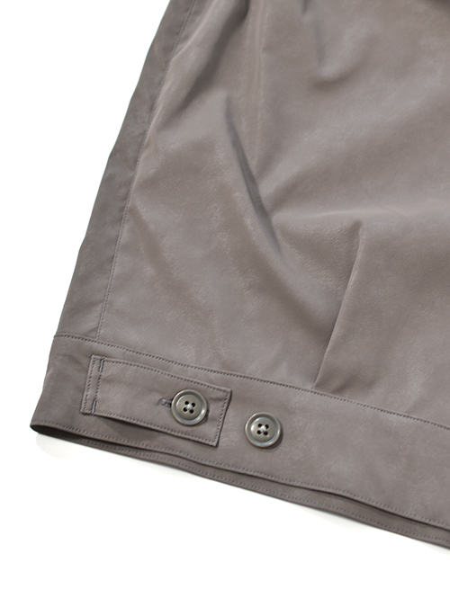 SALUTE HELM  |  ビンテージ フェイクレザー ショート シャツジャケット (36501) - Khaki