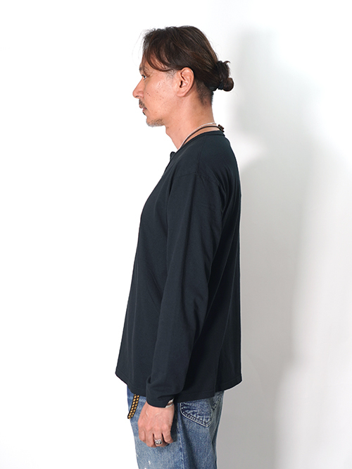 Good on  |  ロングスリーブヘンリーＴシャツ - Black