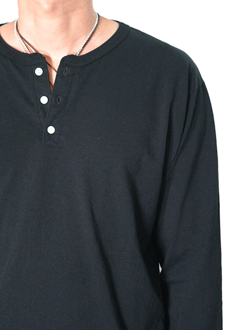 Good on  |  ロングスリーブヘンリーＴシャツ - Black