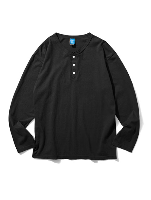 Good on  |  ロングスリーブヘンリーＴシャツ - Black