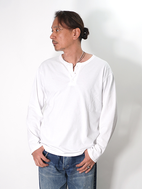 Good on  |  ロングスリーブヘンリーＴシャツ - White