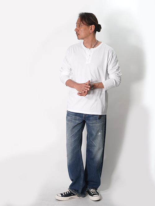 Good on  |  ロングスリーブヘンリーＴシャツ - White