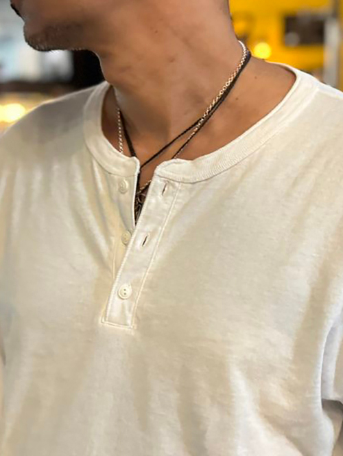 Good on  |  ロングスリーブヘンリーＴシャツ - White