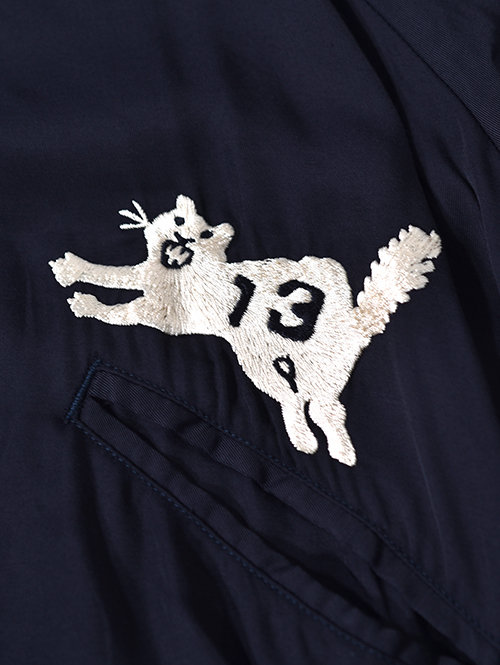 REMI RELIEF  | 	 RN29373013  レーヨンツイルスカジャン(刺繍：虎) - Navy