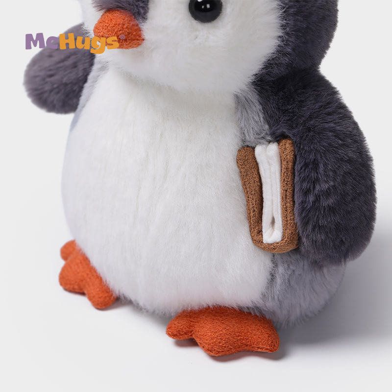 Mchugs（マックハグス）School-Time Glacier Penguin｜ぺんぎんのぬいぐるみ｜本を持ったペンギン｜