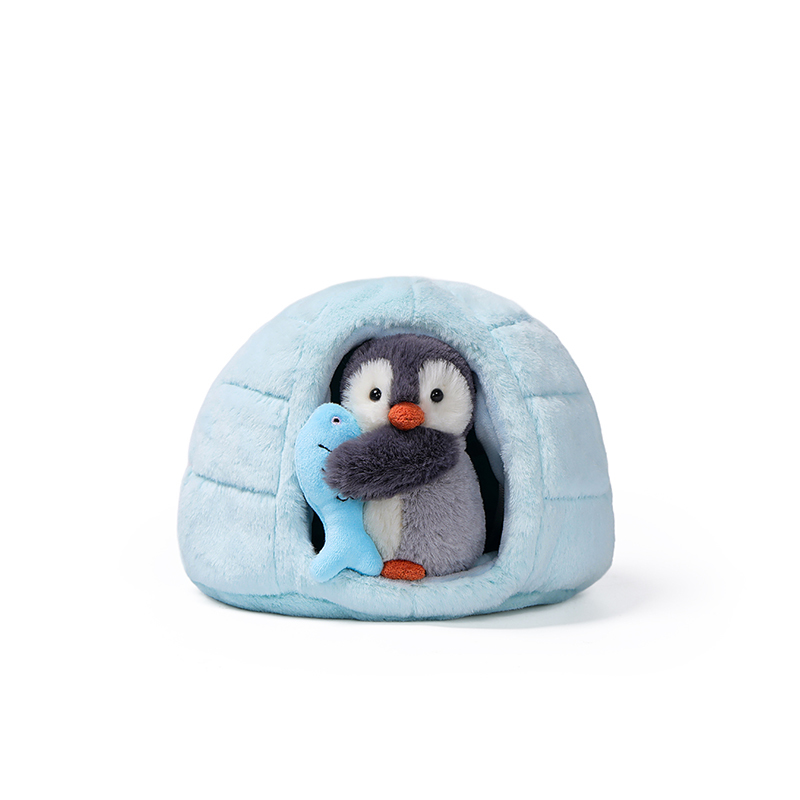 McHugs Igloo Glacier Penguin｜魚を持った雪の家のペンギン｜ぺんぎんのぬいぐるみ