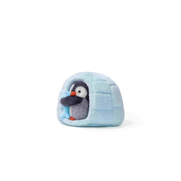 McHugs Igloo Glacier Penguin｜魚を持った雪の家のペンギン｜ぺんぎんのぬいぐるみ