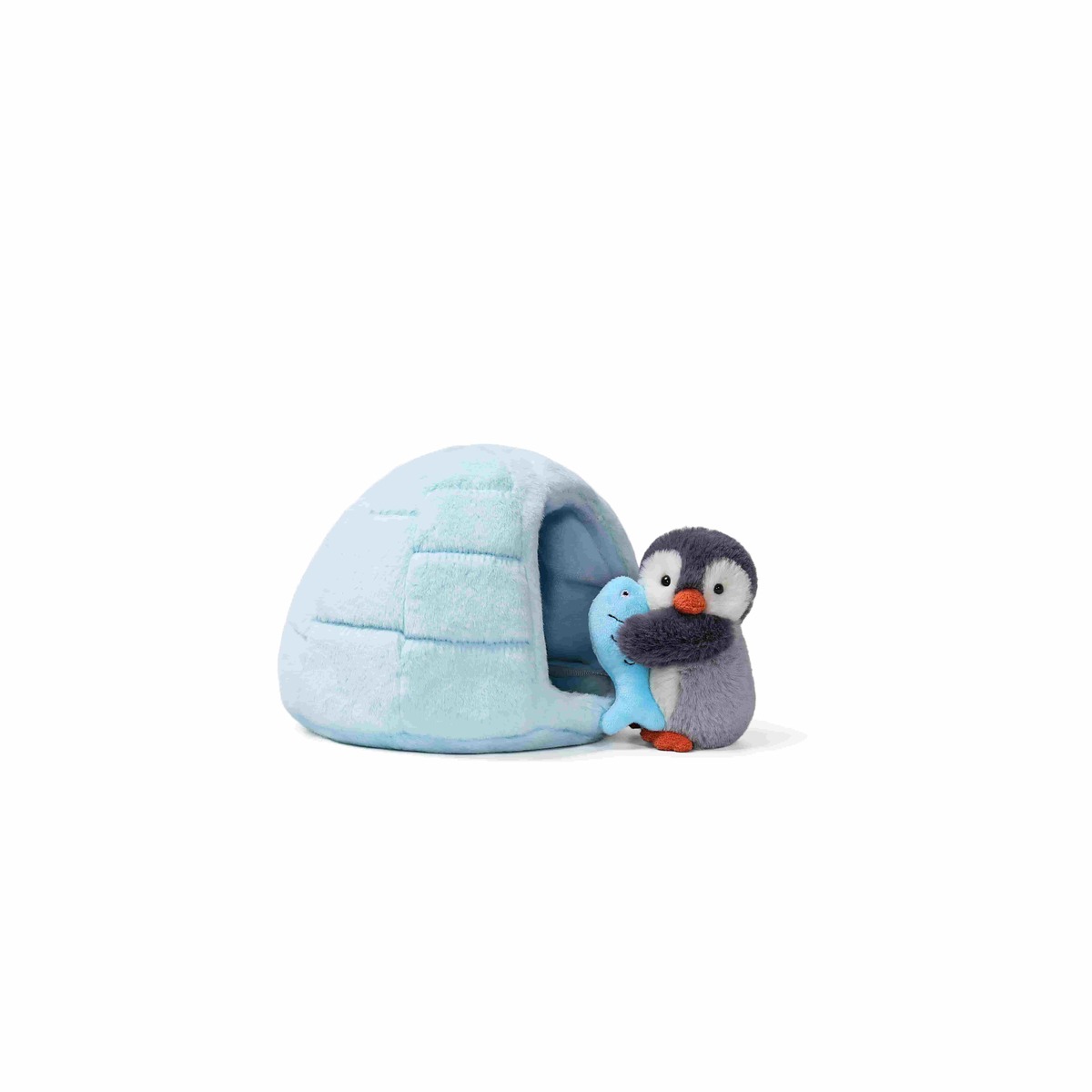 McHugs Igloo Glacier Penguin｜魚を持った雪の家のペンギン｜ぺんぎんのぬいぐるみ