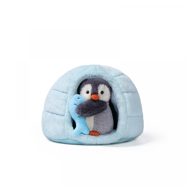 McHugs Igloo Glacier Penguin｜魚を持った雪の家のペンギン｜ぺんぎんのぬいぐるみ