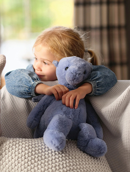 Bear＆Me　Draco Dragon (Denim Blue) 　(ベアーアンドミー）　ドラコドラゴン　デニムブルー　ドラゴン ぬいぐるみ