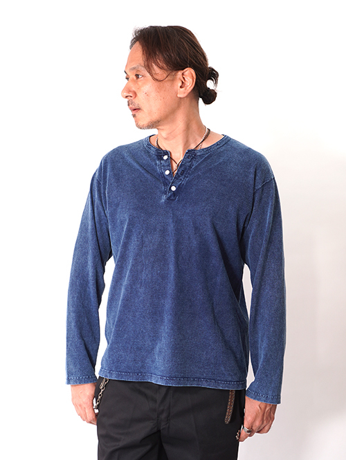 Good on  |  ロングスリーブヘンリーＴシャツ - Indigo