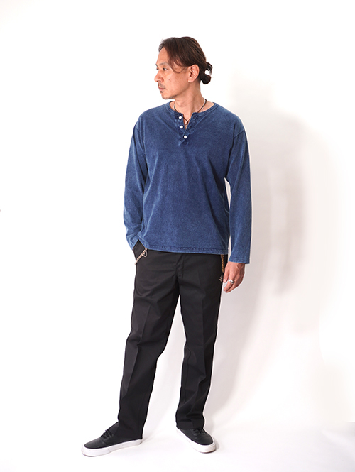 Good on  |  ロングスリーブヘンリーＴシャツ - Indigo