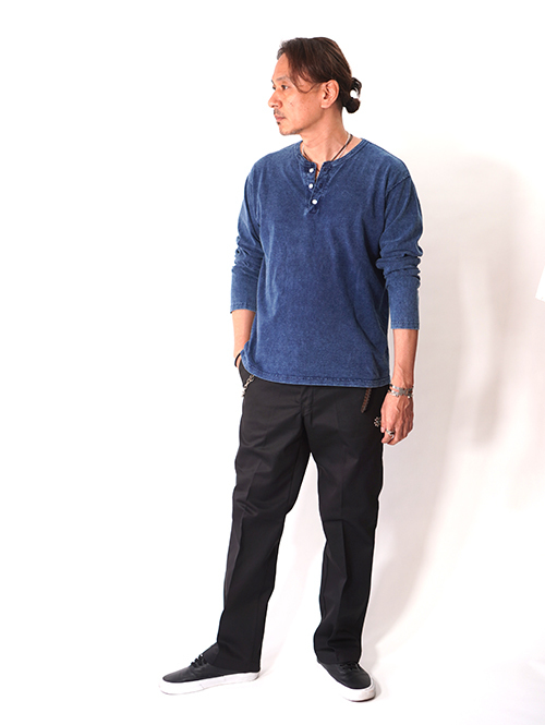 Good on  |  ロングスリーブヘンリーＴシャツ - Indigo