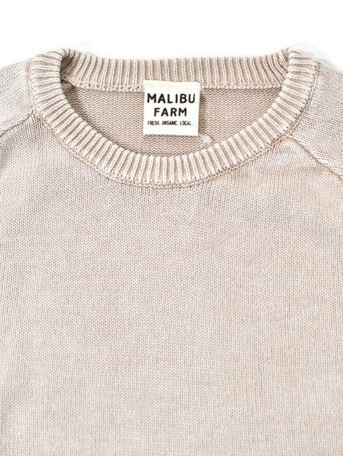 MALIBU FARM  |  リブアクセント フェードウォッシュニット- Grey