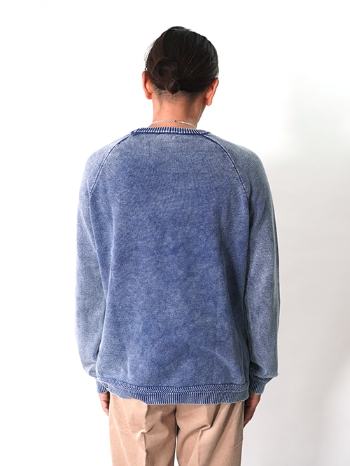 MALIBU FARM  |  リブアクセント フェードウォッシュニット - Navy