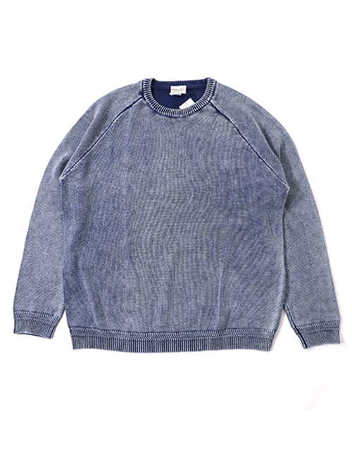MALIBU FARM  |  リブアクセント フェードウォッシュニット - Navy