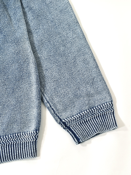 MALIBU FARM  |  リブアクセント フェードウォッシュニット - Navy