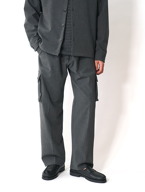 SALUTE HELM  |  LIM-Bless ダブルクロス 2way ストレッチ ワイドカーゴパンツ (66504) - Grey