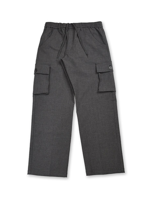 SALUTE HELM  |  LIM-Bless ダブルクロス 2way ストレッチ ワイドカーゴパンツ (66504) - Grey