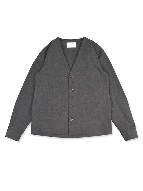 SALUTE HELM  |  LIM-Bless ダブルクロス 2way ストレッチ カーディガン シャツジャケット (56504) - Grey