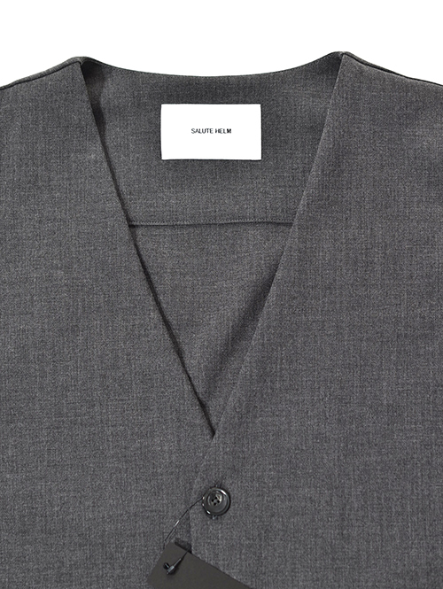 SALUTE HELM  |  LIM-Bless ダブルクロス 2way ストレッチ カーディガン シャツジャケット (56504) - Grey