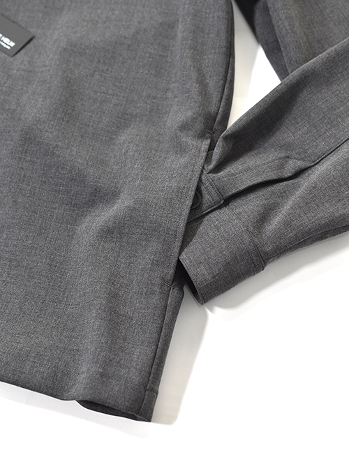 SALUTE HELM  |  LIM-Bless ダブルクロス 2way ストレッチ カーディガン シャツジャケット (56504) - Grey