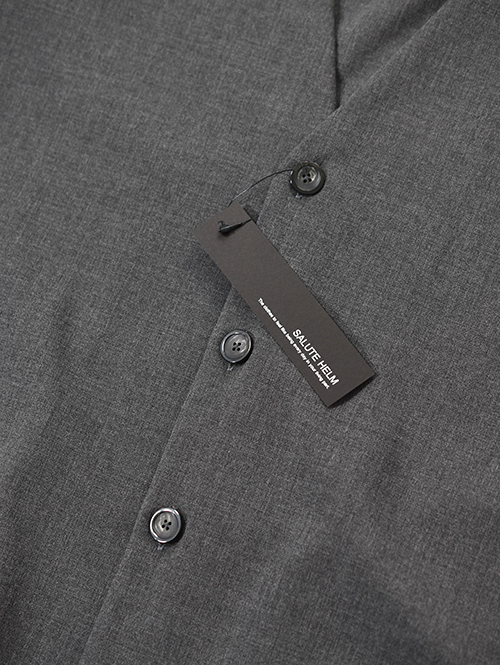 SALUTE HELM  |  LIM-Bless ダブルクロス 2way ストレッチ カーディガン シャツジャケット (56504) - Grey