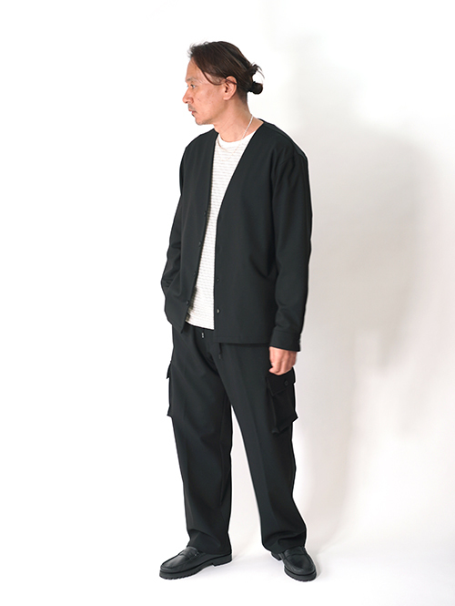SALUTE HELM  |  LIM-Bless ダブルクロス 2way ストレッチ ワイドカーゴパンツ (66504) - Black