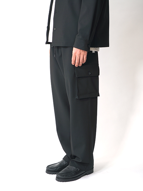 SALUTE HELM  |  LIM-Bless ダブルクロス 2way ストレッチ ワイドカーゴパンツ (66504) - Black