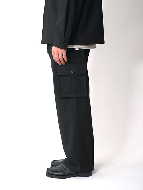 SALUTE HELM  |  LIM-Bless ダブルクロス 2way ストレッチ ワイドカーゴパンツ (66504) - Black