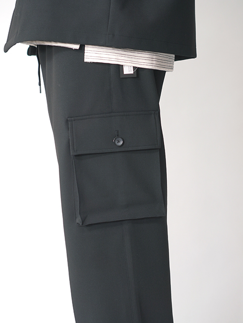 SALUTE HELM  |  LIM-Bless ダブルクロス 2way ストレッチ ワイドカーゴパンツ (66504) - Black