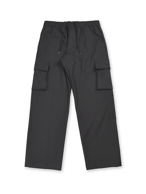 SALUTE HELM  |  LIM-Bless ダブルクロス 2way ストレッチ ワイドカーゴパンツ (66504) - Black