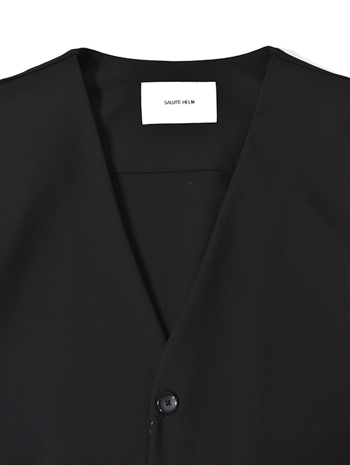 SALUTE HELM  |  LIM-Bless ダブルクロス 2way ストレッチ カーディガン シャツジャケット (56504) - Black