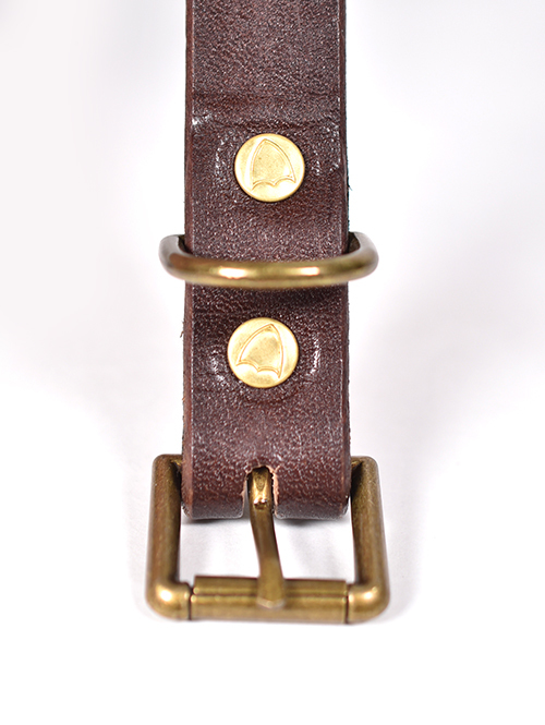 HTC Belt End Only #SN-33 Turquoise 075-Brown/Gold