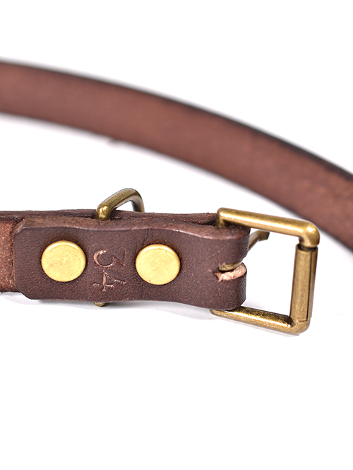 HTC Belt End Only #SN-33 Turquoise 075-Brown/Gold