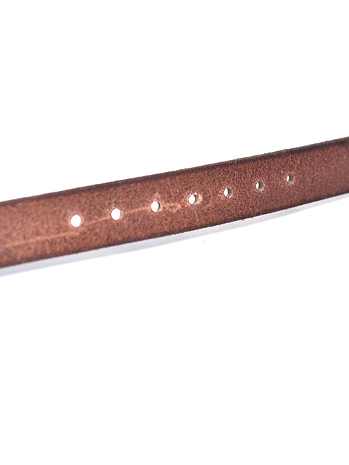 HTC Belt End Only #SN-33 Turquoise 075-Brown/Gold