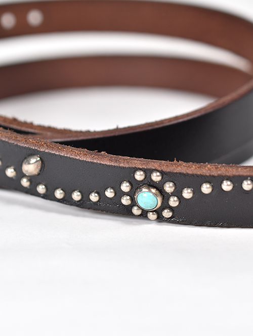 HTC Belt End Only #SN-33 Turquoise 075-Black/Silver