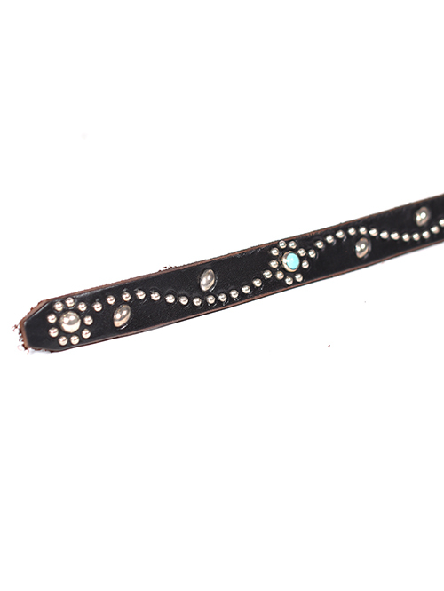 HTC Belt End Only #SN-33 Turquoise 075-Black/Silver