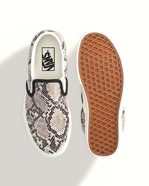 Vans Classic Slip-On Shoe in Python Turtledove White