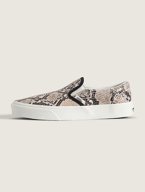 Vans Classic Slip-On Shoe in Python Turtledove White