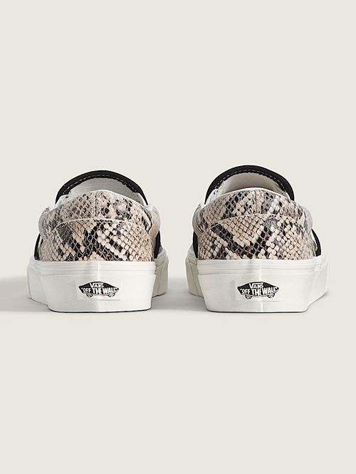 Vans Classic Slip-On Shoe in Python Turtledove White