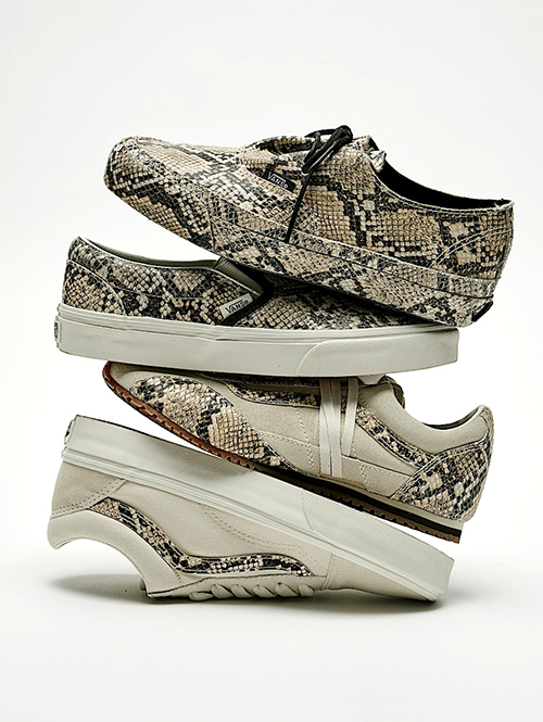 Vans Classic Slip-On Shoe in Python Turtledove White