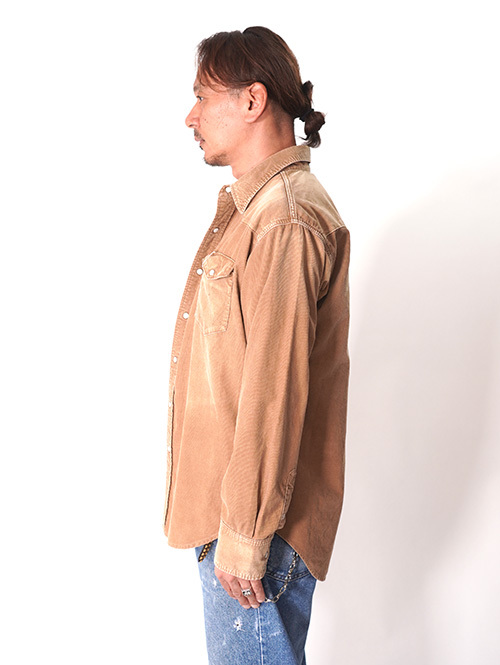 Wrangler  |  ウエスタンコーデュロイシャツ - Brown
