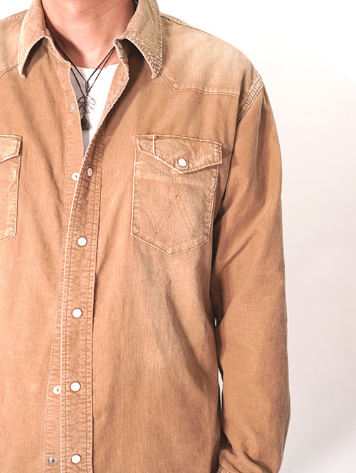 Wrangler  |  ウエスタンコーデュロイシャツ - Brown