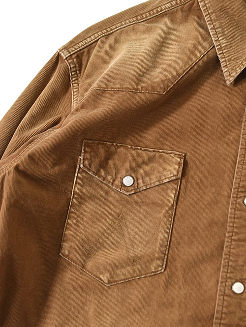 Wrangler  |  ウエスタンコーデュロイシャツ - Brown