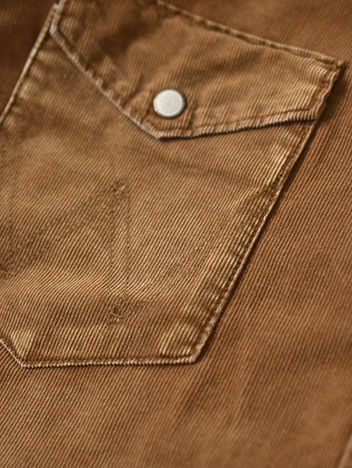 Wrangler  |  ウエスタンコーデュロイシャツ - Brown